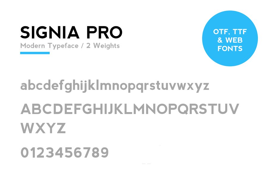 Example font Signia Pro #2